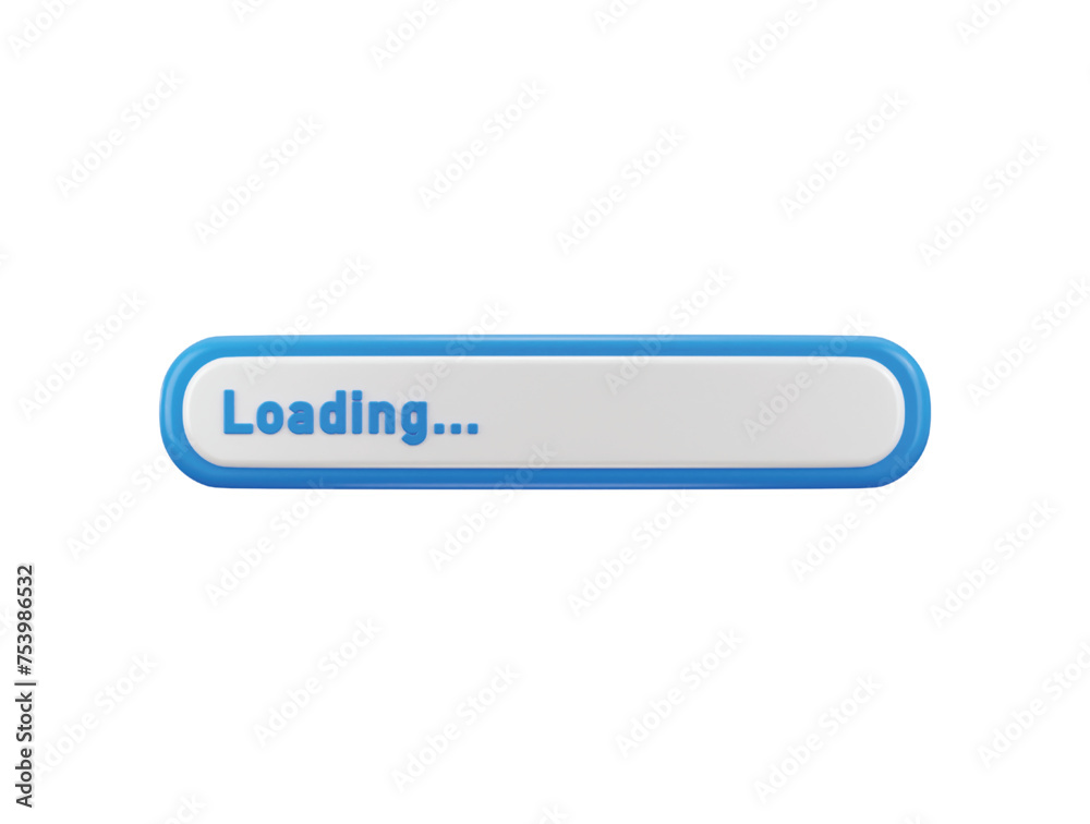 loading bar icon 3d render loading bar icon 3d render