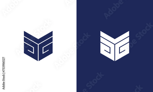 Monogram g gg gm mg ggm mgg logo template for security guard guardian outsourcing bussines