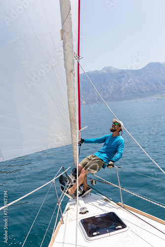 Seafarer sits on the pullpit