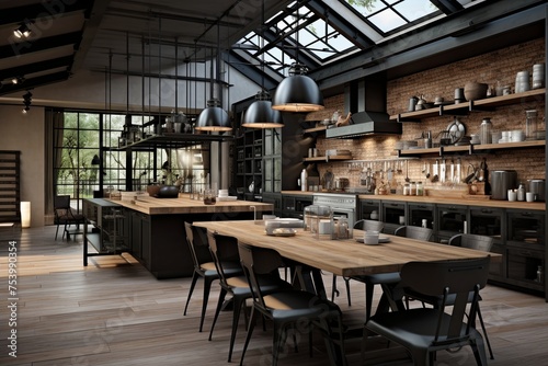 Iron-Clad Elegance  Industrial-Chic Kitchen Concepts for Contemporary Living