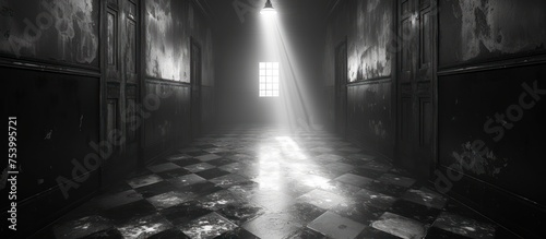 Dark mysterious corridor