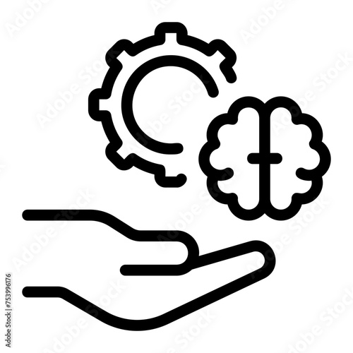 artificial intellegence line icon
