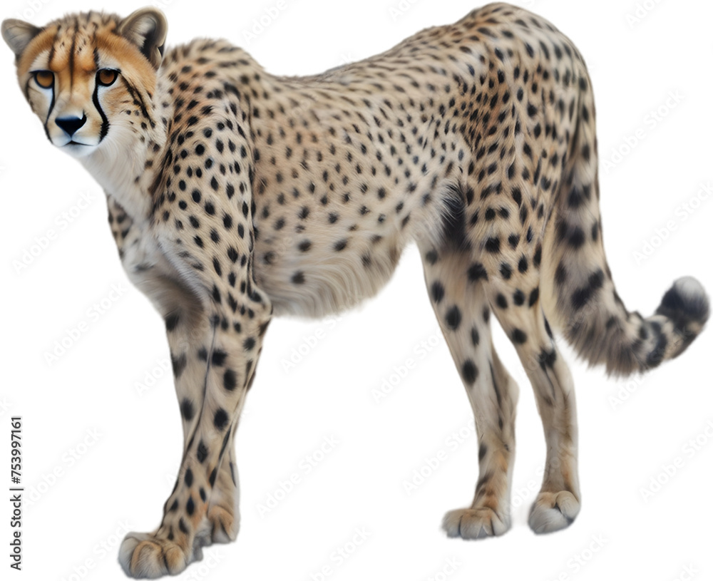 Close-up painting of a cheetah. Close-up painting of a cheetah.