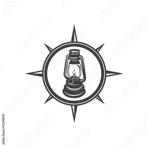 illustration of camping lamp, vector art.