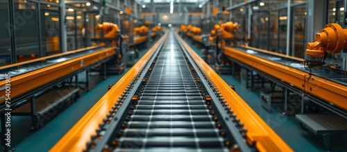 Large Production Line with Industrial Robot Arms © Danang