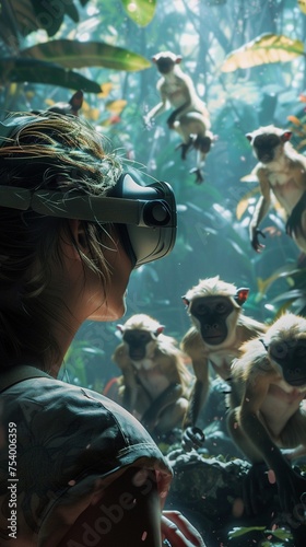 A virtual reality lab where users experience the world through animal instincts