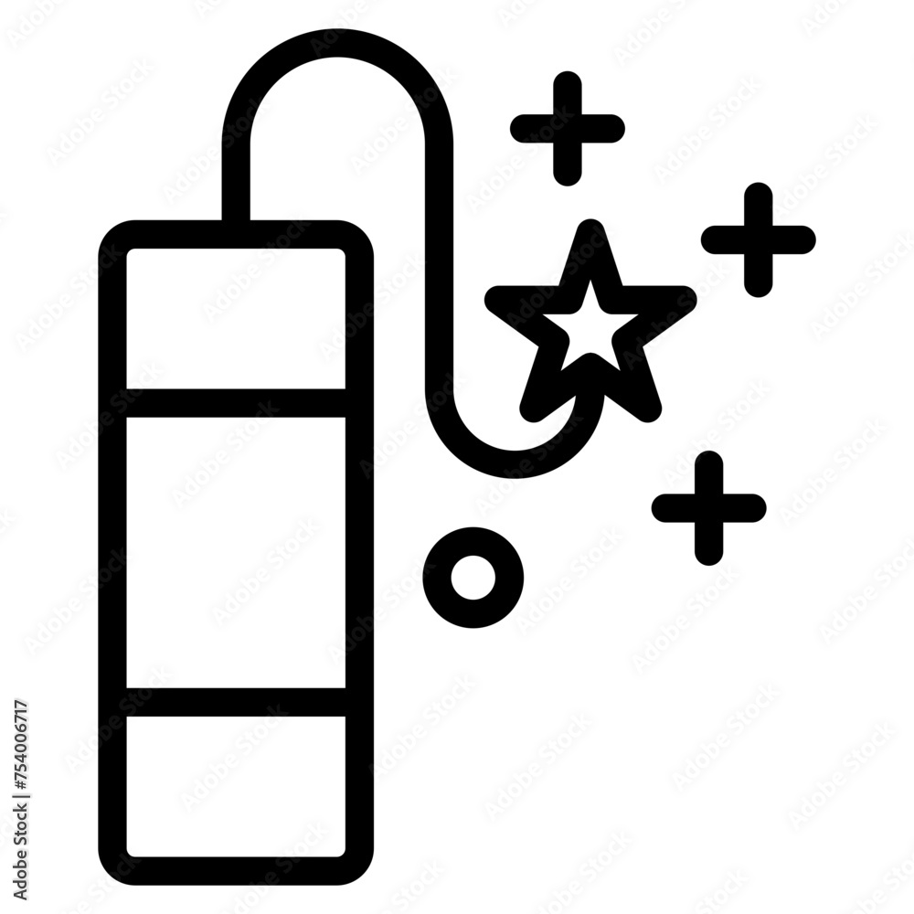 Fototapeta premium firework icon, happy new year firework