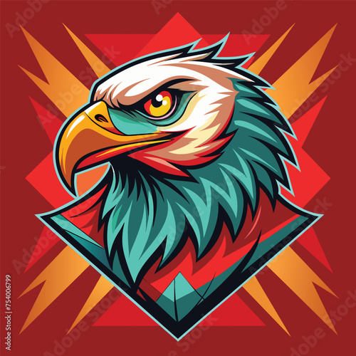Eagle head mascot. Vector illustration of eagle head mascot for sport team.