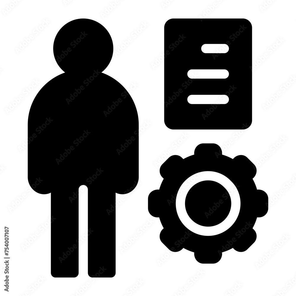 management consulting glyph icon