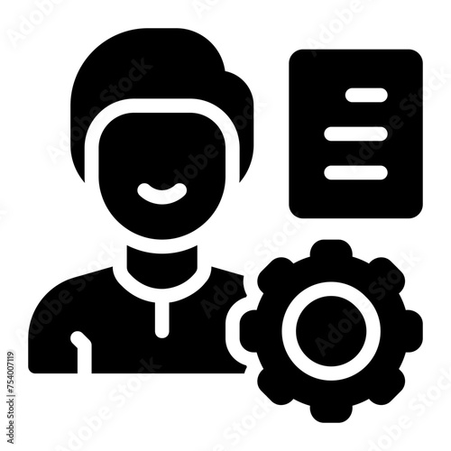 management consulting glyph icon