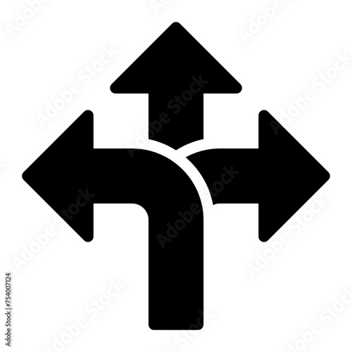 decision making glyph icon