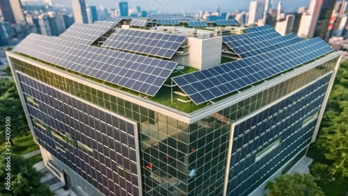 Wallpaper Mural solar panels on office buildings: a step towards sustainable business practices Torontodigital.ca