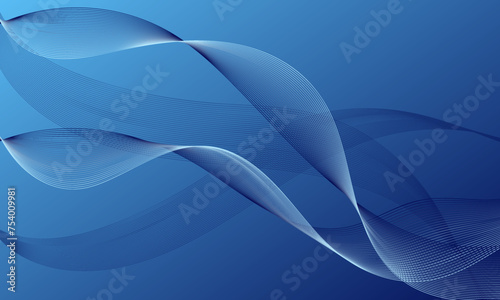 blue light smooth lines wave curves abstract background © komkrit234