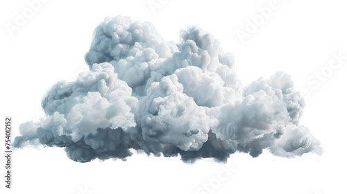 Isolated cumulus nimbus clouds with transparent background. photo