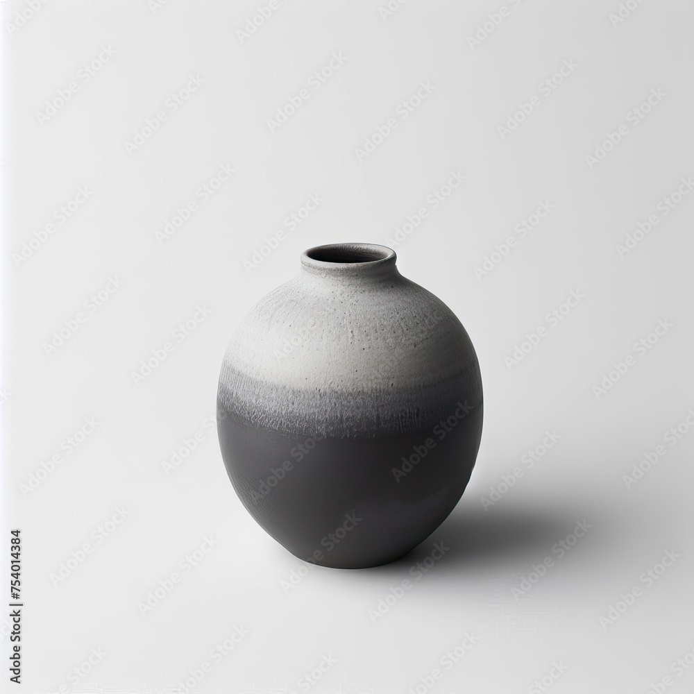 Dark raku ceramic on white background Dark raku ceramic on white background