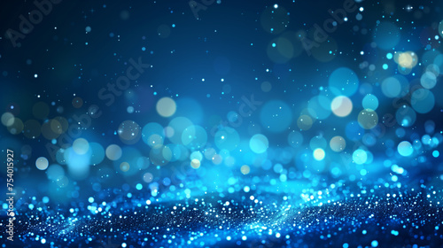 Blue sparkle glitter abstract background © AhmadSoleh