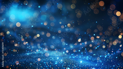 Blue sparkle glitter abstract background  photo