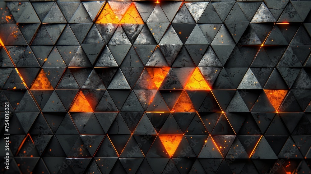 Vibrant 3d abstract background in black and orange colors with bright illumination Vibrant 3d abstract background in black and orange colors with bright illumination