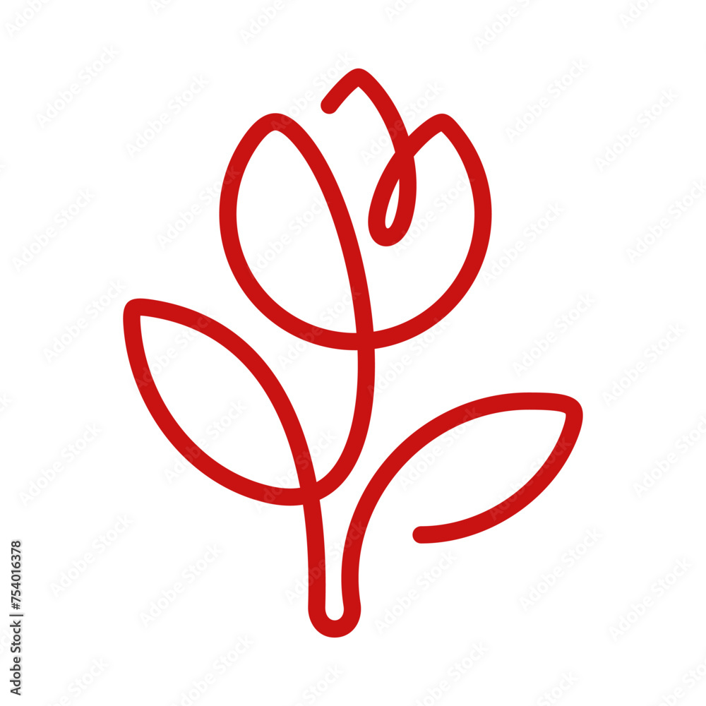 Obraz premium Rose Vector Logo Design Template