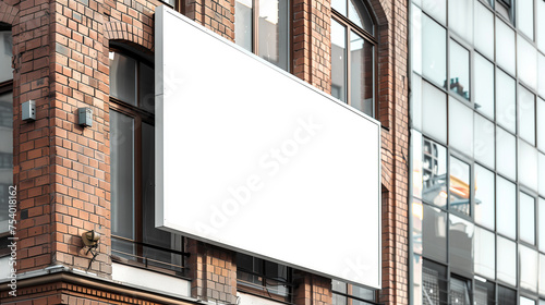 A Billboard Mockup Hanging on a Building Wall