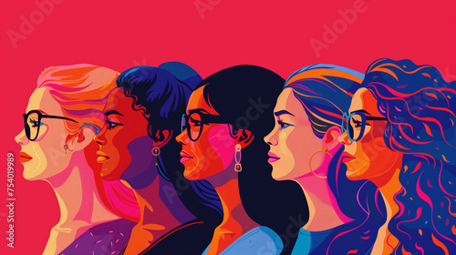 Women's day illustration background for poster