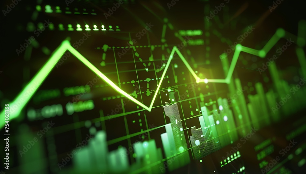 investment growth concept with graph pointing upwards. stock market, bitcoin, property. investment growth concept with graph pointing upwards. stock market, bitcoin, property.