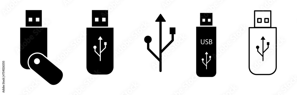 Usb icon set, Flash disk sign vector, flash drive set simple illustration..eps Usb icon set, Flash disk sign vector, flash drive set simple illustration..eps