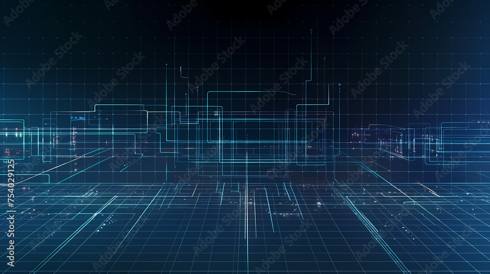 Cyberspace grid background, blockchain and abstract technology background Cyberspace grid background, blockchain and abstract technology background