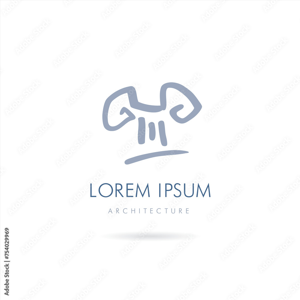 Architecture and Building. Vector logo concept design Architecture and Building. Vector logo concept design