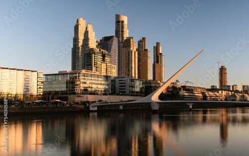 Puerto madero y puente de la mujer, Buenos Aires. photo