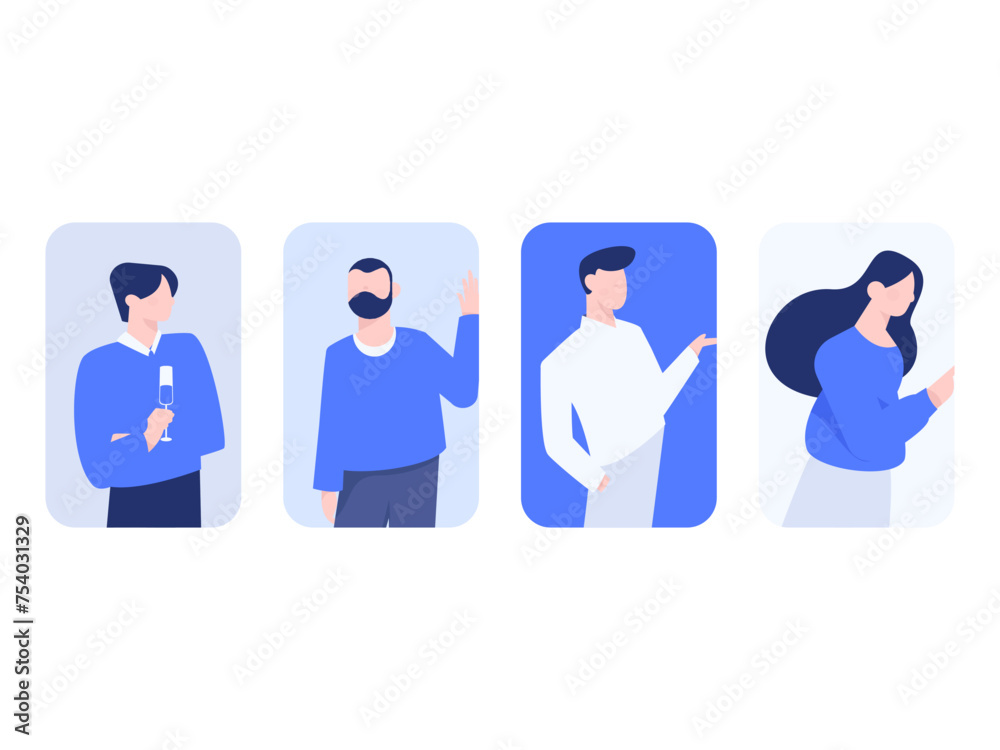 Flat vector illustration of business people operating work scene
Flat vector illustration of business people operating work scene