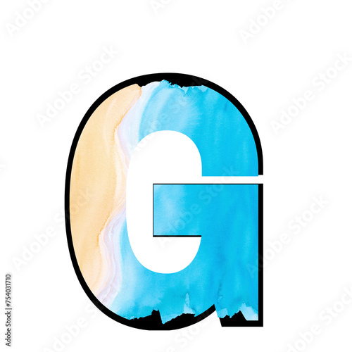 Obraz na płótnie blue letter a