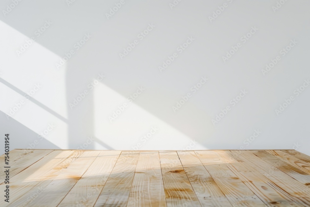 simple wooden table stands alone against a clean white backdrop simple wooden table stands alone against a clean white backdrop