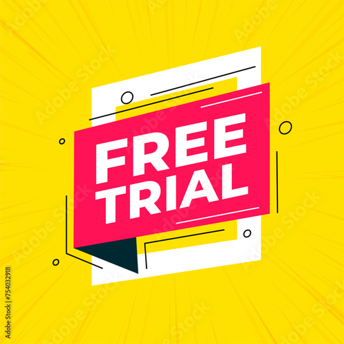 trendy free trial yellow background sign in for access