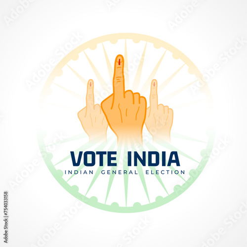 indian voters day background with ashoka chakra design