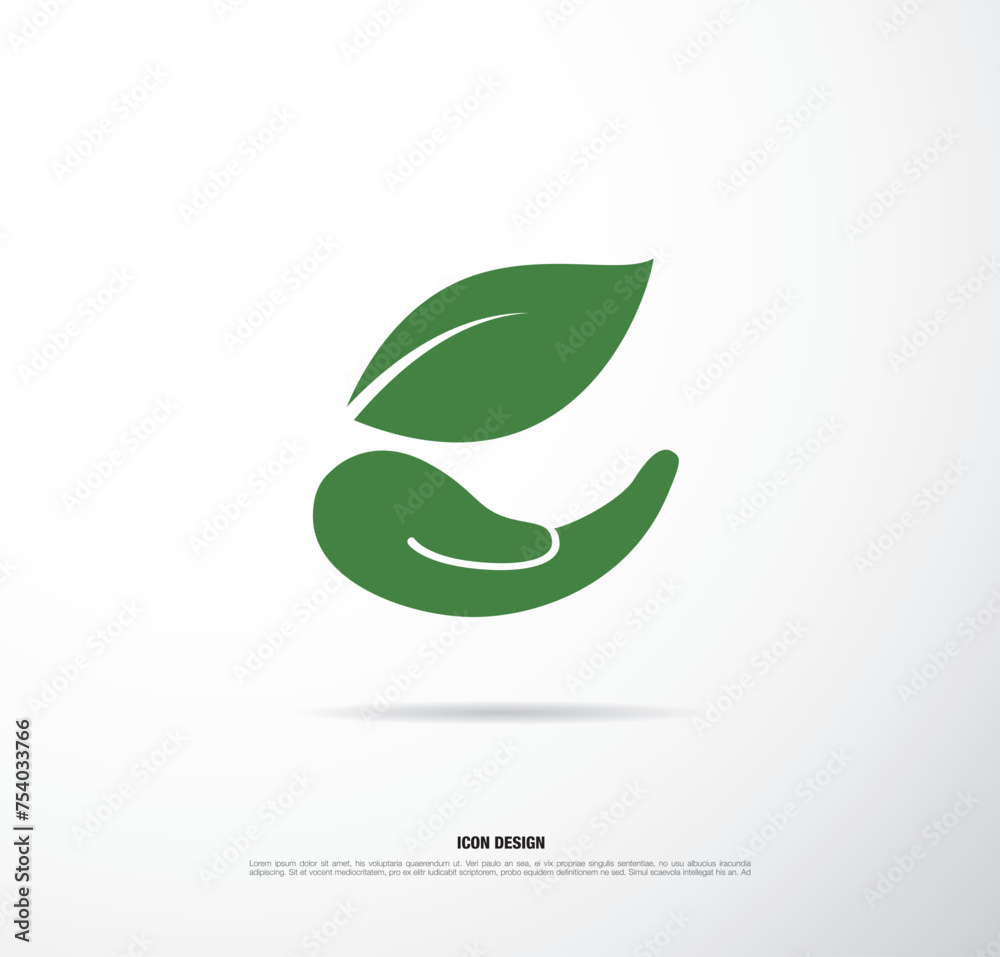 Eco logo vector green leaf template design Eco logo vector green leaf template design