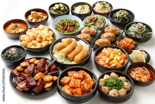 Korean food background 