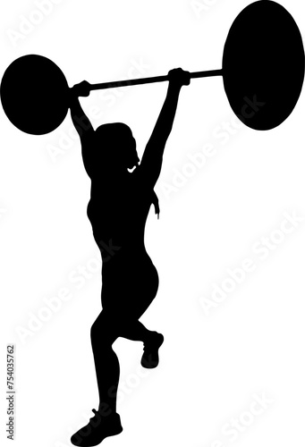 Gym women exercise vector silhouette