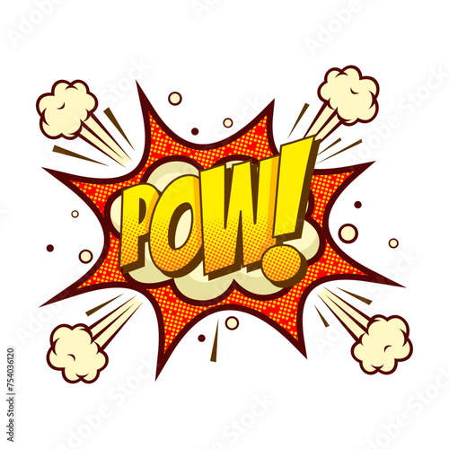 pow comic speech bubble text expression background