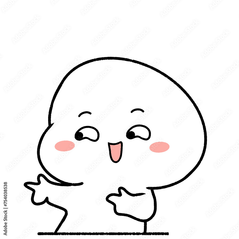 Cute cartoon illustration of a guy facing right Cute cartoon illustration of a guy facing right