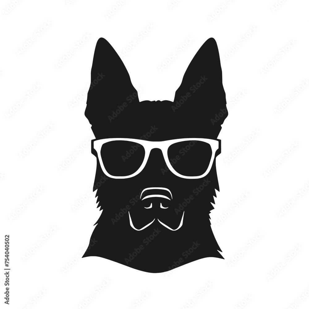 German Shepherd Dog Silhouette Vector Graphics German Shepherd Dog Silhouette Vector Graphics