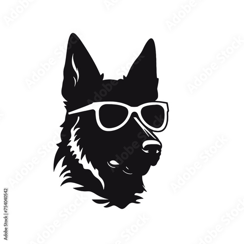 German Shepherd Dog Silhouette Vector Graphics