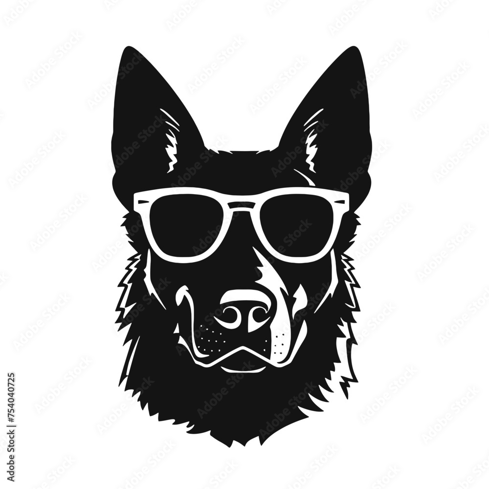 German Shepherd Dog Silhouette Vector Graphics German Shepherd Dog Silhouette Vector Graphics