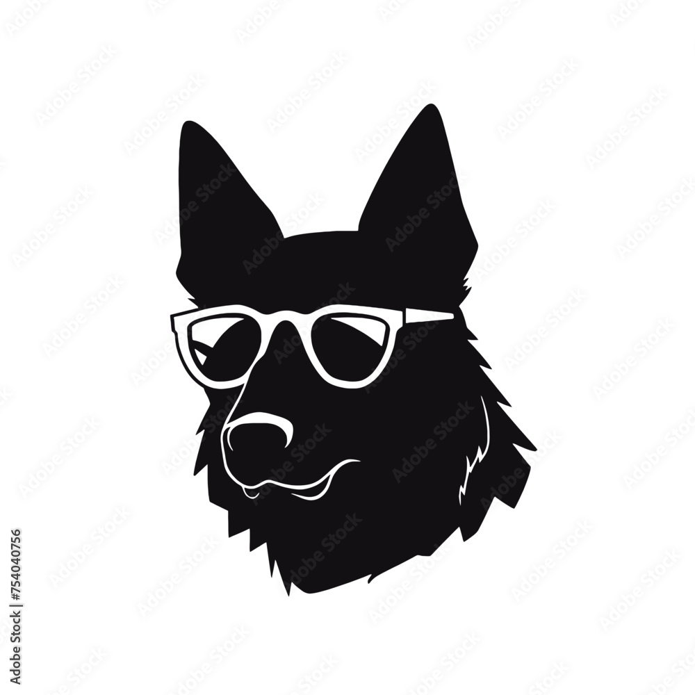 German Shepherd Dog Silhouette Vector Graphics German Shepherd Dog Silhouette Vector Graphics