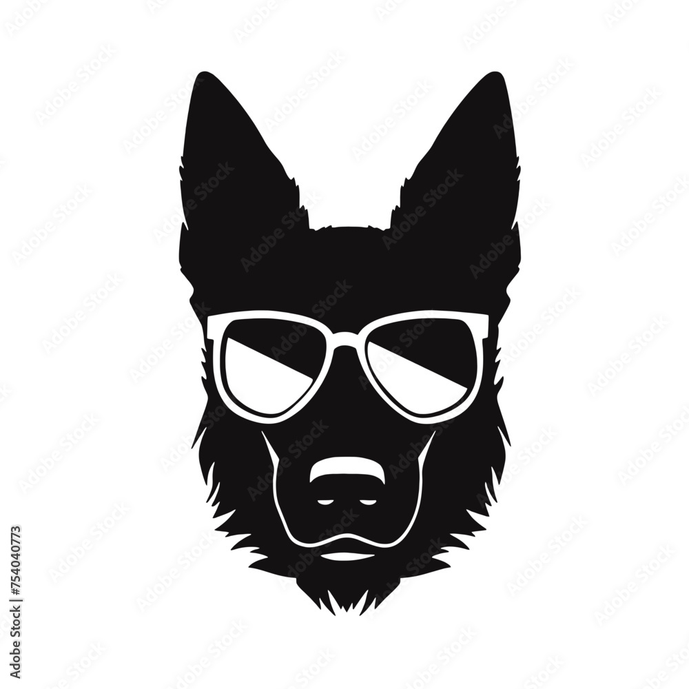 German Shepherd Dog Silhouette Vector Graphics German Shepherd Dog Silhouette Vector Graphics