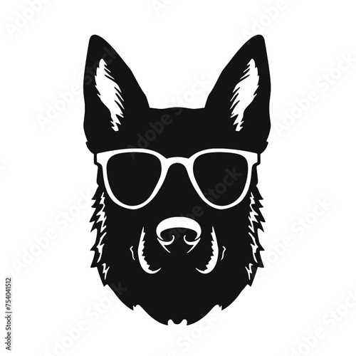 German Shepherd Silhouette 
