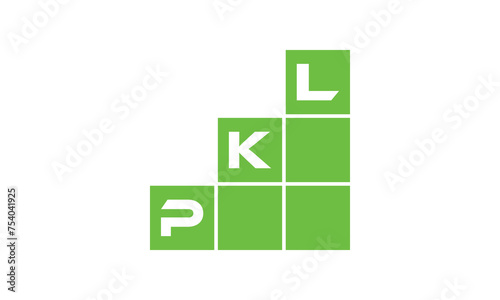 PKL initial letter financial logo design vector template. economics, growth, meter, range, profit, loan, graph, finance, benefits, economic, increase, arrow up, grade, grew up, topper, company, scale photo