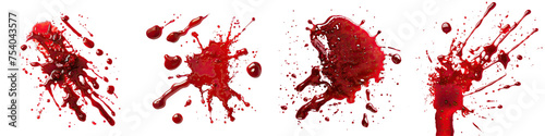 Blood stains  Hyperrealistic Highly Detailed Isolated On Transparent Background Png File