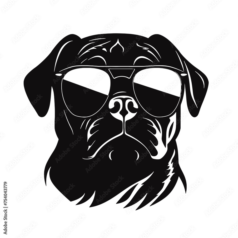 Pug dog - isolated vector illustration Pug dog - isolated vector illustration
