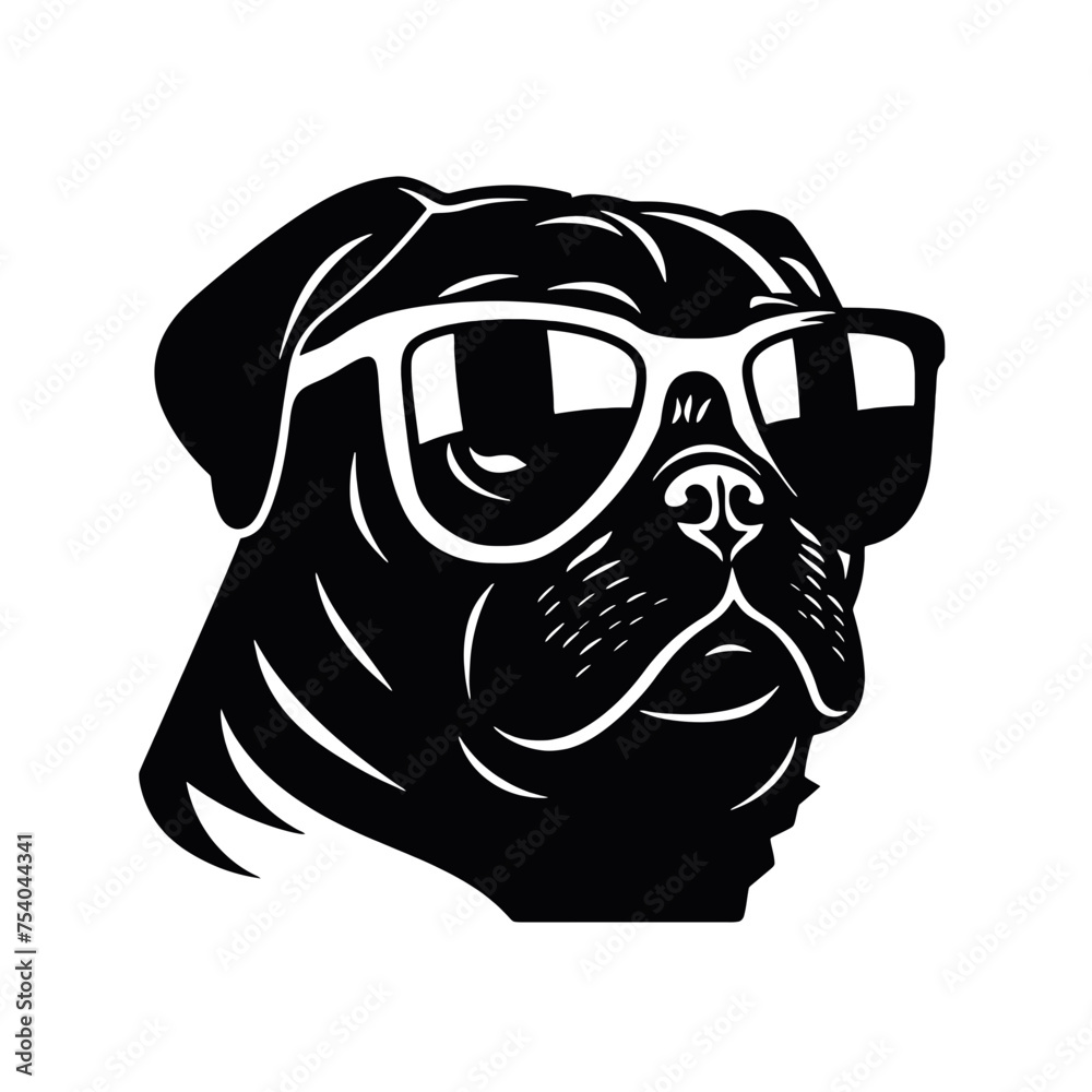 Pug dog. Head of an pug. Pets for design. Vector graphics to design. Pug dog. Head of an pug. Pets for design. Vector graphics to design.